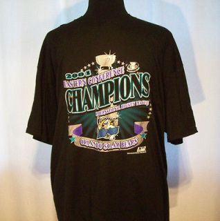 Vintage ORLANDO SOLAR BEARS 2001 East Conf. Champions T Shirt 2XL IHL 