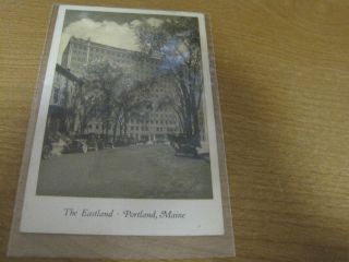 THE EASTLAND PORTLAND MAINE RINES HOTELS POSTCARD POSTMARKED 1930 
