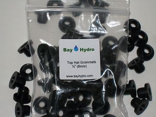 60pc 1/4 6mm Bay Hydro Top Hat Grommet/Seals Top Fed Drip System 