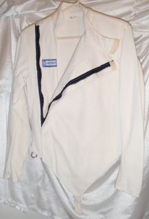Santelli White Fencing Top Jacket Uniform Polyester Size Small