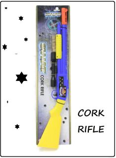 CORK RIFLE GUN KIDS CHILD CHILDRENS TOY ARMY GAME FANCY DRESS PLASTIC 