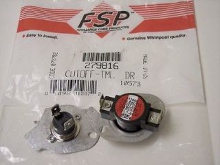 279816 Whirlpool Genuine OEM FSP Thermostat Fuse Kit fits 3977393