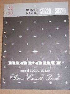 Marantz Service/Repair Manual~SD220/S​D320 Cassette Deck
