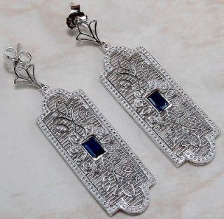 sapphire earrings in Vintage & Antique Jewelry