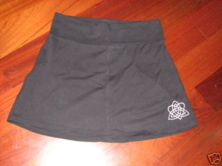 CELTIC HEART KNOT EMBROIDERED BLACK SKIRT LADIES SIZE S