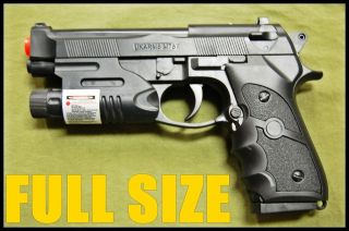 AIRSOFT GUN New w/ laser Big entry level Beretta handgun spring PISTOL 