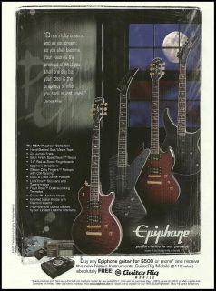 THE 2008 GIBSON EPIPHONE PROPHECY GUITAR COLLECTION AD 8X11 