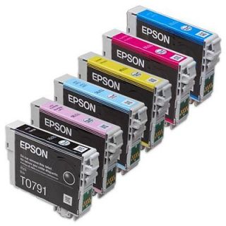 6pk GENUINE Epson 79 Blk Color Ink Cartridge T079 T0791