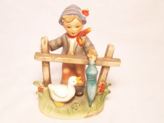 Erich Stauffer Farm Frolics Boy with Duck Figurine #8396