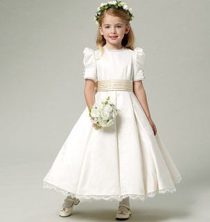 Flower Girls Dress Princess 2 to 8 Butterick Pattern 5705 Wedding 