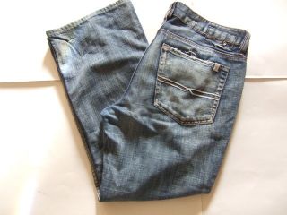 BUFFALO Mens Jeans Size 33 36x28 Straight Leg Blue Nice D440