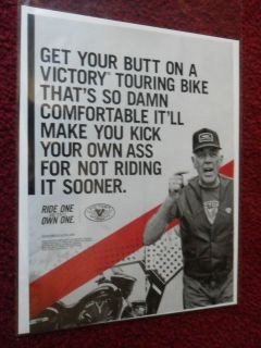   Print Ad VICTORY Touring Bike Motorcycle ~ Drill Sergeant R. Lee Ermey