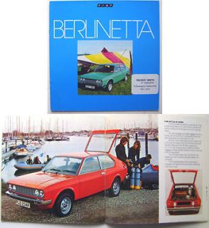 Fiat 128 3P Berlinetta 1300 1977 79 Original UK Sales Brochure