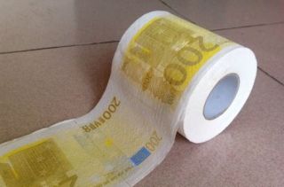 New Money Toilet Roll  Novelty 200 EUR funny Toilet Paper