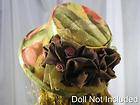 Brown Roses Doll Hat fits the Evangeline Ghastly Doll and Kitty 