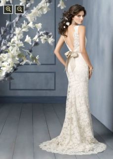   Neck Wedding dress Prom Evening Gown Us size 2 4 6 8 10 12 14 16
