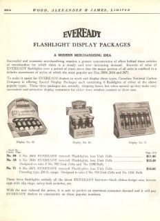 1925 Vintage Eveready Flashlight Battery Display AD
