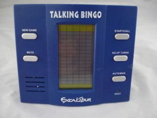 EXCALIBUR TALKING BINGO HANDHELD ELECTRONIC GAME MODEL 450 EXCELLENT 