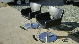   Real Italian Leather Styling Chairs Ostrich Salon Ambiance Extra Large