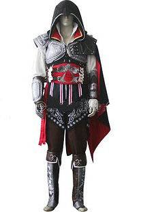 Assassins Creed 2 II Ezio Black Version Cosplay Costume Helloween New