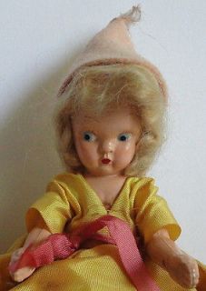 Hard Plastic 1940s Virga Storybook Doll Lucy Locket Lost Her Pocket 