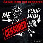   Custom My Rude Family Sticker Screw Your Family Hung Hanging