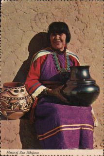Vintage Postcard Maria Famous Pottery Maker San Ildefonso Pueblo New 