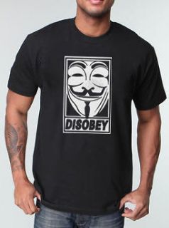   Disobey T shirt We Are Anonymous We Are 99% Mask Guy Fawkes ACTA