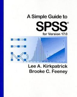   SPSS by Lee A. Kirkpatrick and Brooke C. Feeney 2010, Paperback