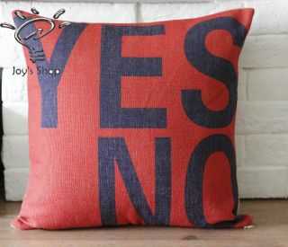   NO Words Letters pattern cushion cover decorative throw pillow case