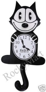 Felix The Cat Animated Pendulum Clock Eyes & Tail Move