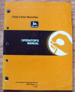 John Deere 753G Feller Buncher Operators Manual jd