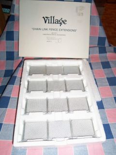 Dept 56 Village Chain Link Fence Extensions Set of 4 #5235 3 w/Box