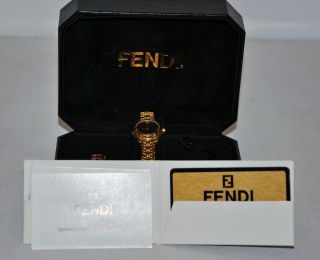 FENDI Gold Plated & Stainless Womens Watch 900L