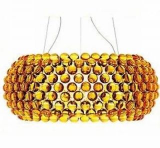 65cm Foscarini Yellow Amber Caboche Acrylic Ball Ceiling Lighting 