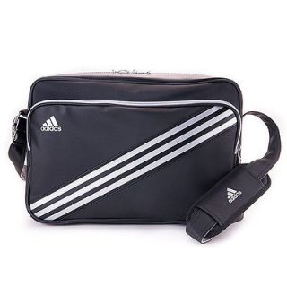BN Adidas Unisex ENAMEL 3S M Messenger Shoulder Bag Black Color X14237