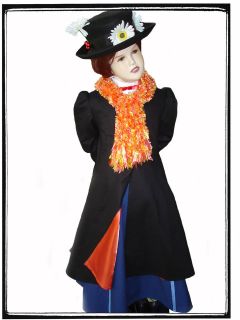 Custom Boutique Christmas Mary Poppins Nanny Girls Size Costume Set
