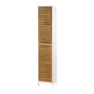 Kyoto Cabinet Storage Doble Linen WHITE and Bamboo DOOR 75 Tall   NEW