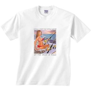 Crack Of Dawn T Shirt Nothing Is Finer Than Pumping Your Rod Deep Sea 