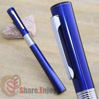 JINHAO 15 SLENDER ROYAL BLUE AND SILVER FINE HOODED NIB FOUNTAIN PEN