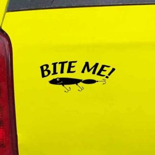 Bite Me Fishing Lure Decal Sticker   24 Colors   9 x 3.75 [ebn00802]