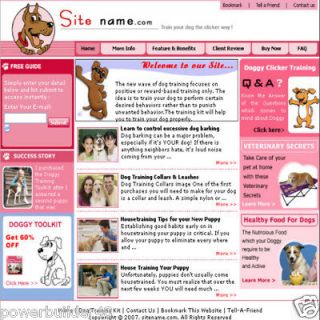 Money Making Turnkey Doggy Clicker Training Website for Sale