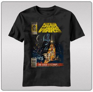 Star Wars Comic Book Saga Continues Vader Vintage Style Tee Shirt 