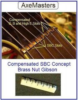AxeMasters COMPENSATED SBC CONCEPT BRASS NUT Guitar Gibson Les Paul SG 
