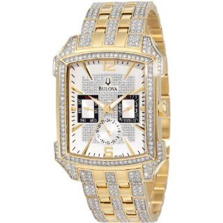 Bulova Mens 98C109 Crystal Striking Visual Design Watch Watches 