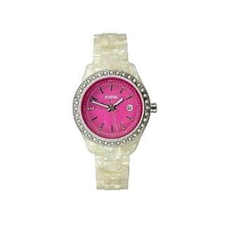  Plastic Bracelet Fuchsia Glitz Analog Dial Watch Watches 