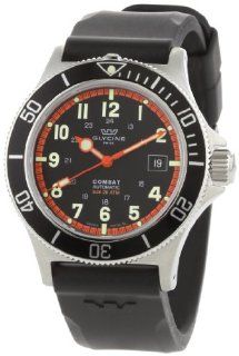 Glycine Combat Sub Automatic Black Dial on Rubber Strap Watches 