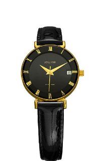   Roman Numerals Patent Leather Date Thin Watch Watches 