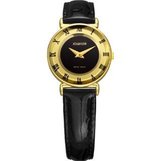   Roma MoL Gold PVD Black Dial Roman Numeral Watch: Watches: 
