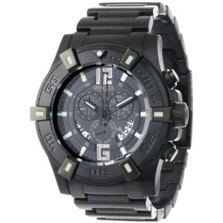   Black Dial Black Ion Plated Stainless Steel Watch Watches 